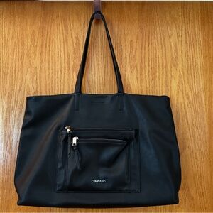 Calvin Klein Black Tote Bag with Spacious Design